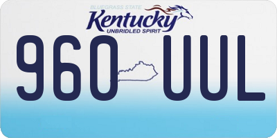 KY license plate 960UUL