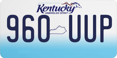KY license plate 960UUP