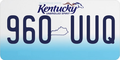 KY license plate 960UUQ
