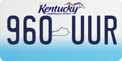 KY license plate 960UUR