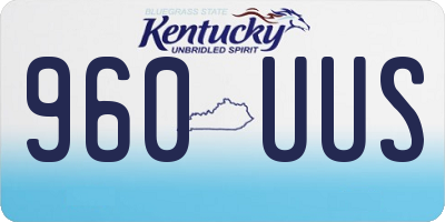 KY license plate 960UUS