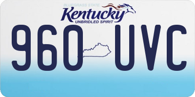KY license plate 960UVC