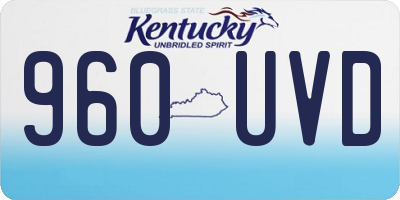 KY license plate 960UVD