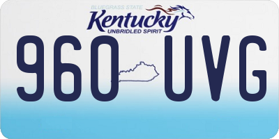 KY license plate 960UVG