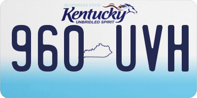 KY license plate 960UVH