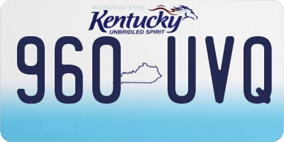 KY license plate 960UVQ