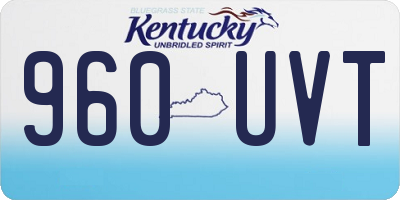 KY license plate 960UVT