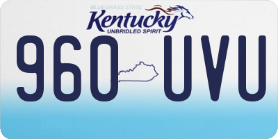 KY license plate 960UVU