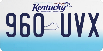 KY license plate 960UVX