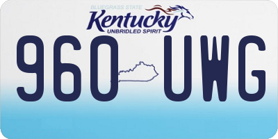 KY license plate 960UWG
