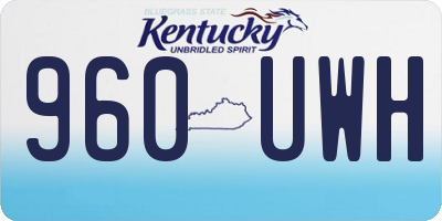KY license plate 960UWH
