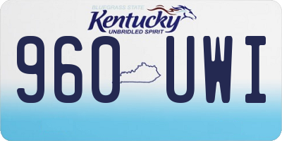 KY license plate 960UWI