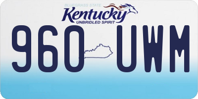 KY license plate 960UWM