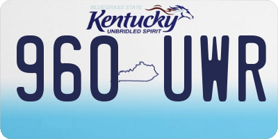 KY license plate 960UWR