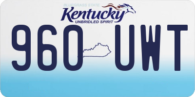 KY license plate 960UWT