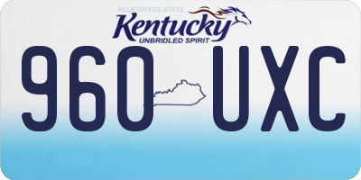 KY license plate 960UXC