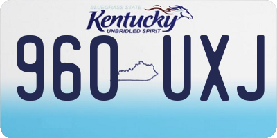 KY license plate 960UXJ