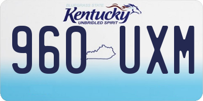 KY license plate 960UXM