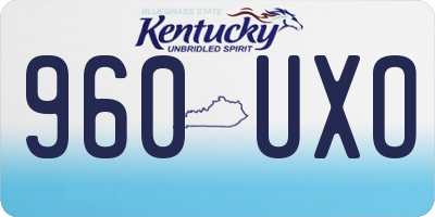 KY license plate 960UXO