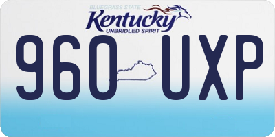 KY license plate 960UXP
