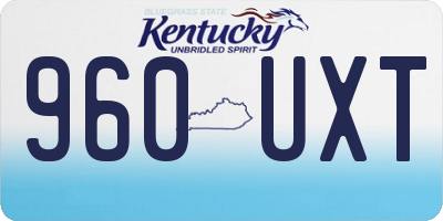KY license plate 960UXT
