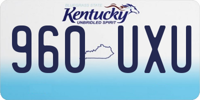 KY license plate 960UXU