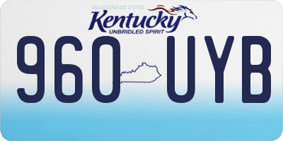 KY license plate 960UYB