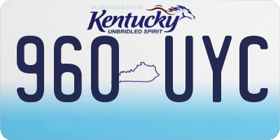 KY license plate 960UYC