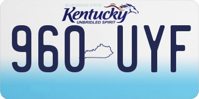 KY license plate 960UYF