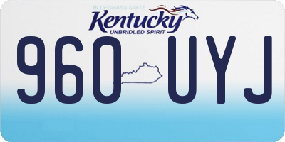 KY license plate 960UYJ