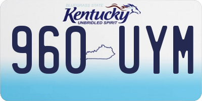 KY license plate 960UYM