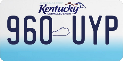 KY license plate 960UYP