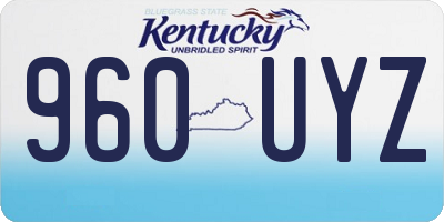 KY license plate 960UYZ