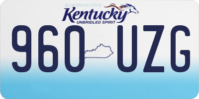 KY license plate 960UZG