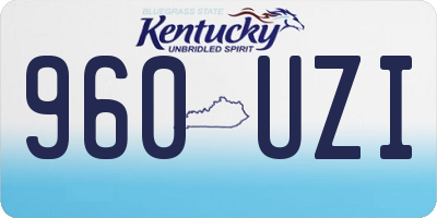 KY license plate 960UZI