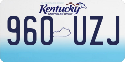 KY license plate 960UZJ