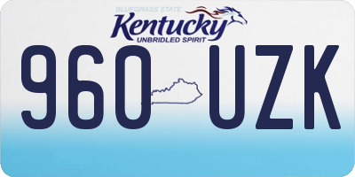 KY license plate 960UZK