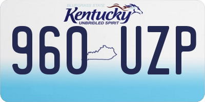 KY license plate 960UZP