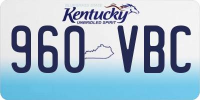 KY license plate 960VBC
