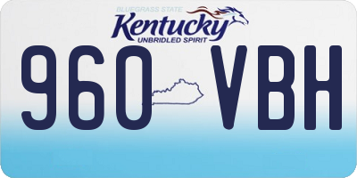KY license plate 960VBH