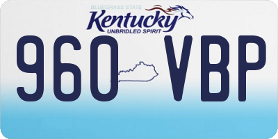 KY license plate 960VBP