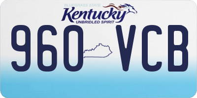 KY license plate 960VCB