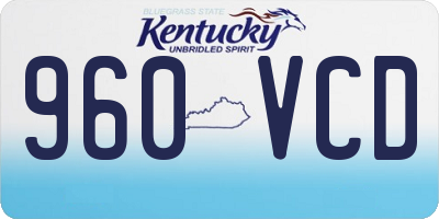 KY license plate 960VCD