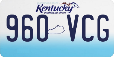 KY license plate 960VCG