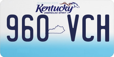 KY license plate 960VCH