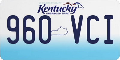 KY license plate 960VCI
