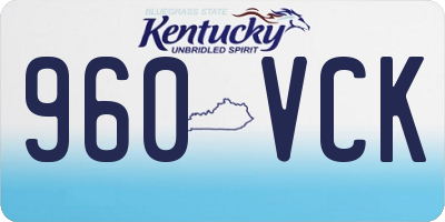 KY license plate 960VCK