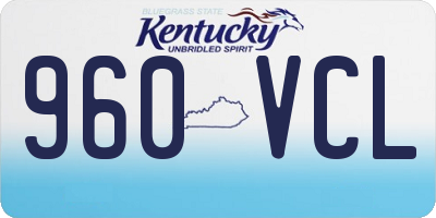 KY license plate 960VCL