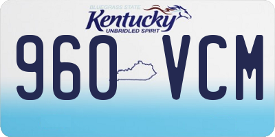 KY license plate 960VCM