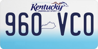 KY license plate 960VCO